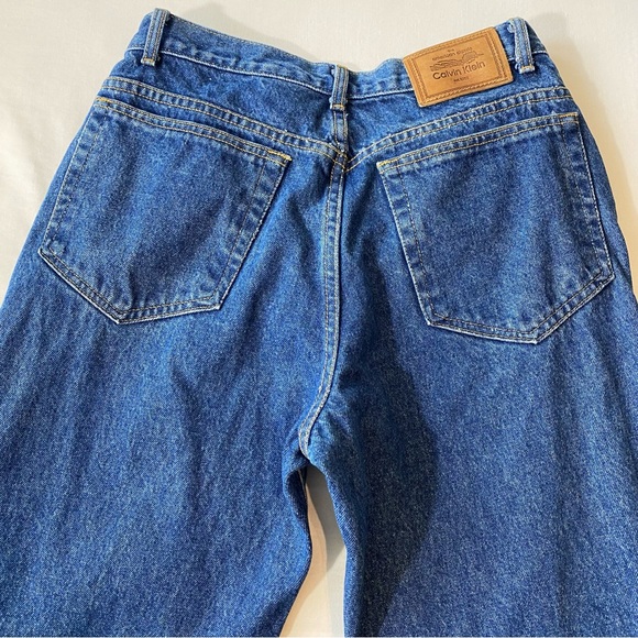 Vintage Calvin Klein Jeans women 14 high waisted straight leg baggy Union Tag - Picture 10 of 11